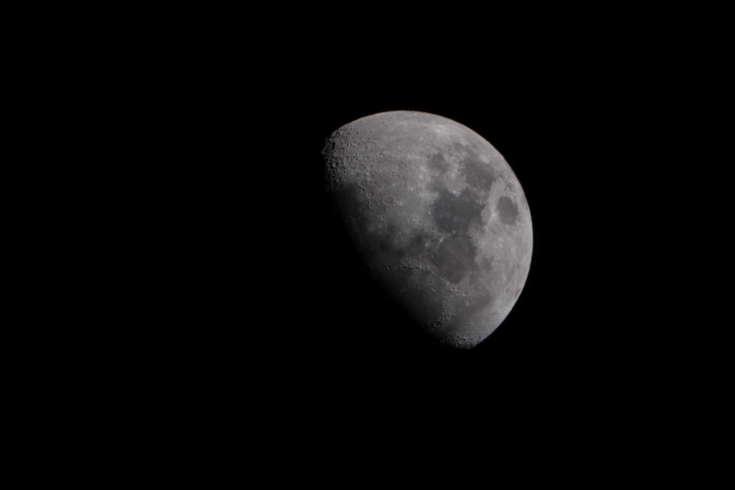 The moon photographed through my telescope.