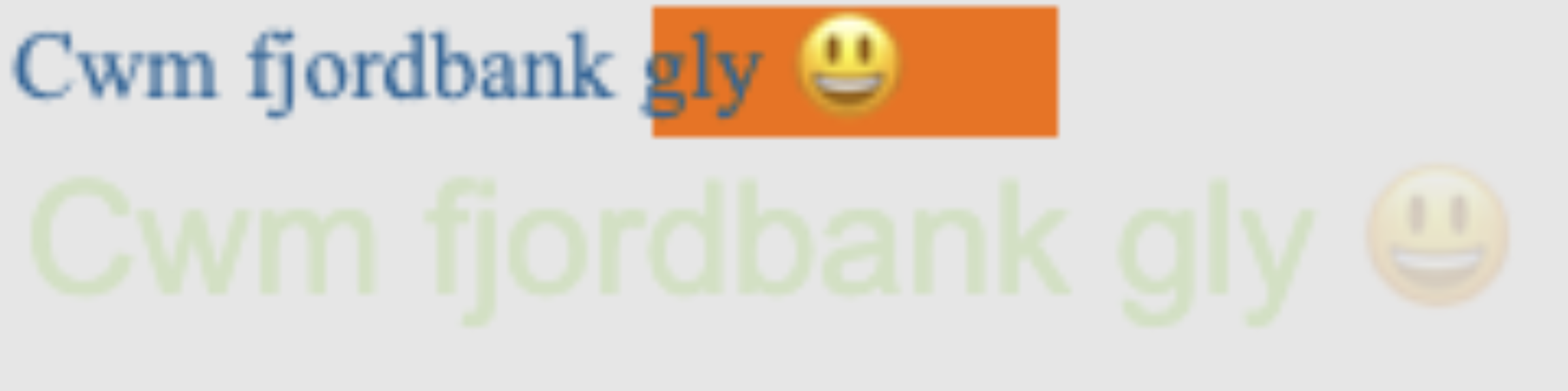 A piece of a pangram whilst also being very happy!